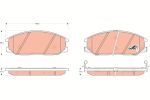 Колодки тормозные HYUNDAI Santa Fe (00-05), Trajet (99-) KIA Sorento передние (4шт.) TRW