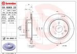 Диск тормозной NISSAN X-Trail (T30,T31) (01-) (2.0/2.5/2.2 DCI) задний (1шт.) BREMBO