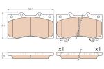 Колодки тормозные NISSAN Patrol (Y62) (10-) передние (4шт.) TRW