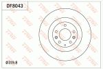 Диск тормозной MAZDA СX-7 (06-12),CX-9 (06-) передний вентилируемый (1шт.) TRW