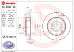 Диск тормоз. BREMBO 08.A337.11 COROLLA 2001- 1шт