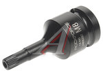 Бита-головка 1/2" SPLINE M8 с отверстием ударная ROCKFORCE