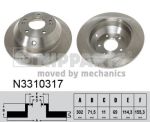 Диск тормозной HYUNDAI Santa Fe (09-) KIA Sorento (09-) задний (1шт.) NIPPARTS