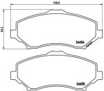 Колодки тормозные CHRYSLER Voyager DODGE Caravan JEEP Cherokee (SJ,X1,XJ,KL) передние (4шт.) BREMBO