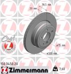 Диск тормозной BMW X5 (E70,F15),X6 (E71,F16) задний (1шт.) ZIMMERMANN