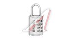 Замок кодовый PLZ-28-04S CODE БЛИСТЕР