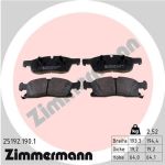Колодки тормозные MERCEDES ML (W166) передние (4шт.) ZIMMERMANN