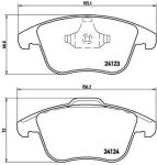 Колодки тормозные FORD S-Max, Galaxy LAND ROVER Freelander передние (4шт.) BREMBO