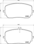 Колодки тормозные MERCEDES GLE (W167) передние (4шт.) BREMBO