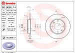 Диск тормоз. BREMBO 08.9606.14 PEUGEOT 206 1шт
