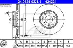 Диск тормозной RENAULT Megane (08-),Laguna (07-),Duster (10-) передний (1шт.) ATE
