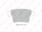 Колодки тормозные FORD Mondeo 3 (00-07) задние (4шт.) LYNX