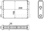 Радиатор отопителя FIAT Doblo (01-) (1.4) MAHLE