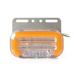 Фонарь габаритный желтый 12/24V светодиодный с кронштейном и подсветкой AVTOELECTRICA