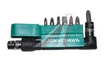 Набор бит 1/4" PH,PZ,SL,с держателем 8 предметов JONNESWAY