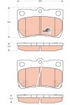 Колодки тормозные LEXUS GS,IS (05-) задние (4шт.) TRW