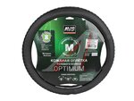 Оплётка руля (M) 37-39см эко-кожа SL-710M Optimum AVS