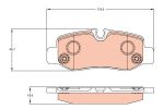 Колодки тормозные MERCEDES Viano,Vito (W447) задние (4шт.) TRW