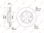 Диск тормозной MITSUBISHI Lancer (07-) передний (1шт.) LYNX