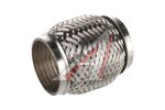 Гофра глушителя 60x100 в оплетке interlock (класс CBD-A) нержавеющая сталь CBD
