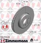 Диск тормозной BMW 5 (F07,F10,F11) передний правый (1шт.) ZIMMERMANN