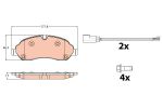 Колодки тормозные FORD Transit (12-) передние (4шт.) TRW