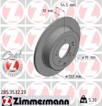 Диск тормозной KIA Sportege (16-) задний (1шт.) ZIMMERMANN