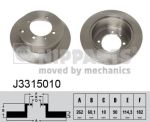 Диск тормозной MITSUBISHI Lancer (03-) (1.3/1.6/2.0),Galant (92-) (1.8/2.0) задний (1шт.) NIPPARTS