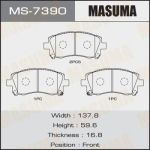 Колодки тормозные SUBARU Impreza (92-00) передние (4шт.) MASUMA
