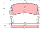 Колодки тормозные TOYOTA Corolla (97-02) задние (4шт.) TRW