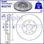 Диск тормозной VW Passat B5,B6 передний (1шт.) DELPHI