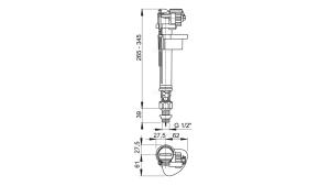 Клапан нижний 1/2" ALCAPLAST A18 1/2