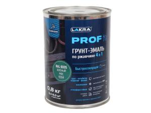 Грунт-эмаль зеленый мох PROF IT 4в1 по ржавчине 0.8 кг ЛАКРА