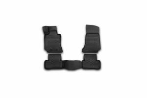 Коврик салона MERCEDES С-Class W205 (14-), седан 3D полиуретан черный (4 предм.) ELEMENT