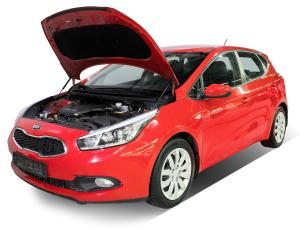 Амортизатор KIA Ceed (12-) капота (пружина газовая) комплект 2шт. АВТОУПОР UKICEE012