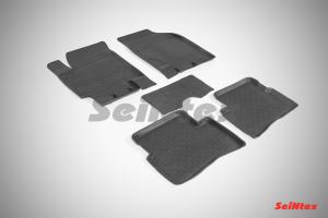 Коврик салона KIA Rio II (05-11) резина высокий борт (5 предм.) SEINTEX