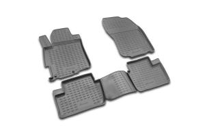 Коврик салона MITSUBISHI Lancer X (07-) полиуретан черный (4 предм.) ELEMENT