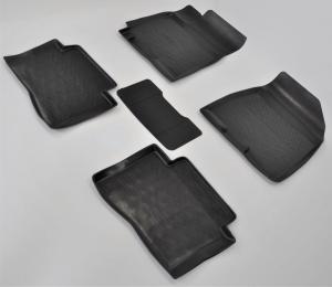 Коврик салона Hyundai Solaris седан 2010-2017, хэтчбек RB 2010-, Kia Rio седан, хэтчбек III UB 2011-2017 резина (5 предм.) COMFORT