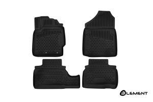 Коврик салона TOYOTA Vitz (130) (10-16), сед., правый руль 3D полиуретан черный (4 предм.) ELEMENT
