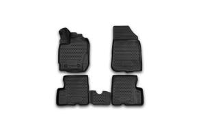 Коврик салона RENAULT Duster (15-), (дист.открыт.б/бака) 3D полиуретан черный (4 предм.) ELEMENT