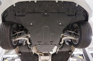 Защита картера и КПП Audi A4 B9 седан 2WD 2015-н.в./A4 Allroad B9 универсал 4WD 2016-н.в./A5 II лифтбек 2WD 2016-н.в., композит 6мм, крепеж АВС-ДИЗАЙН