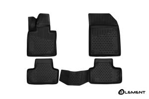 Коврик салона VOLVO XC60 (17-), SUV 3D полиуретан черный (4 предм.) ELEMENT
