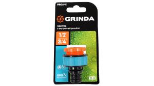 Штуцер резьбовой универсальный 1/2" и 3/4" GRINDA 8-426405_z01