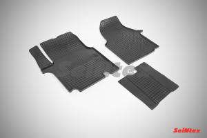 Коврик салона NISSAN Primastar (01-), OPEL Vivaro (01-), RENAULT Trafic (01-) резина, сетка (3 предм.) SEINTEX