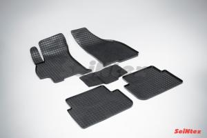 Коврик салона CHEVROLET Lanos (05-09), DAEWOO Lanos (97-09) резина, сетка (5 предм.) SEINTEX