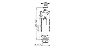 Сливной механизм со стоп-кнопкой Alcaplast A2000 A2000