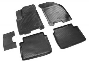 Коврик салона Chevrolet Aveo I T200,T250 седан, хэтчбек (03-08) (06-12), Ravon Nexia R3 седан (16-), полиуретан (5 предм.) RIVAL
