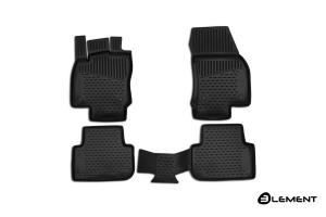 Коврик салона VOLKSWAGEN Tiguan (17-), 5-дверей, короткий кузов полиуретан черный (4 предм.) ELEMENT