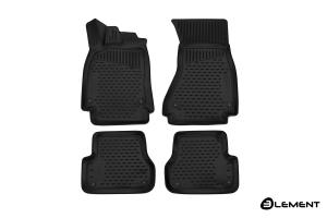 Коврик салона AUDI A6 III (C7) (12-), Avant/Allroad/без перч. ящика 3D полиур.черн.(4 шт.) ELEMENT