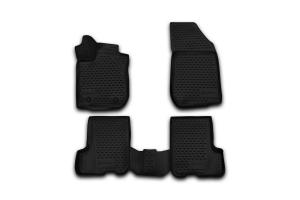 Коврик салона RENAULT Sandero/Sandero Stepway (14-) 3D полиуретан черный (4 предм.) ELEMENT